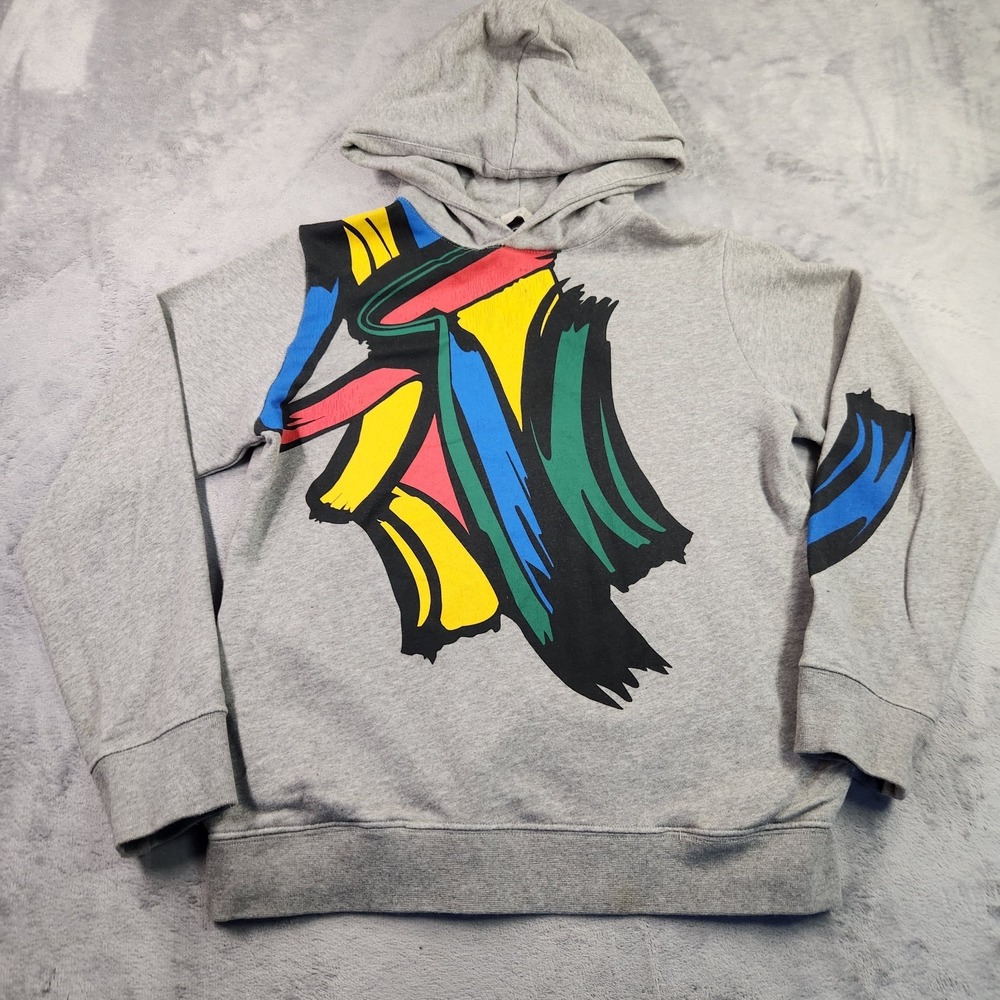 Stella McCartney Kids Graphic Print Gray Hoodie Hoodie Sweatshirt Size 12 Years